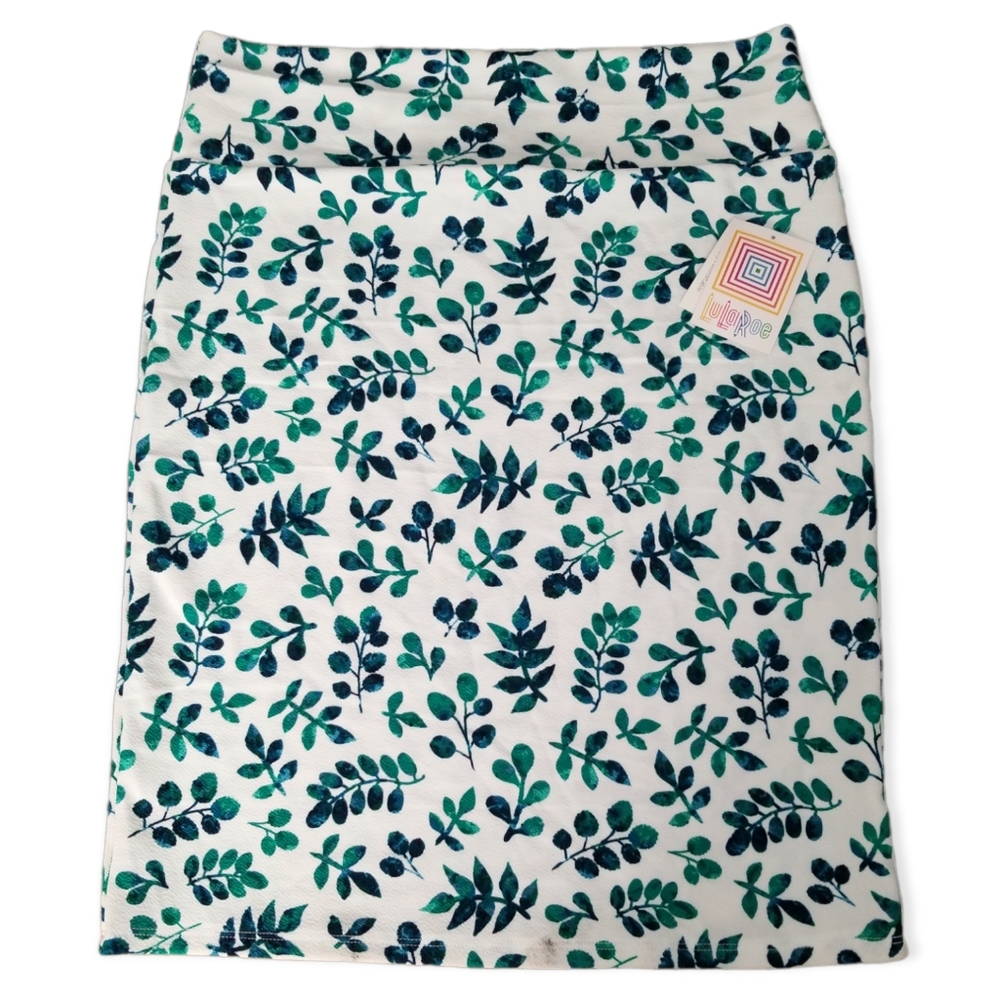 3/$25 Aqua Leaf LuLaRoe Cassie Skirt